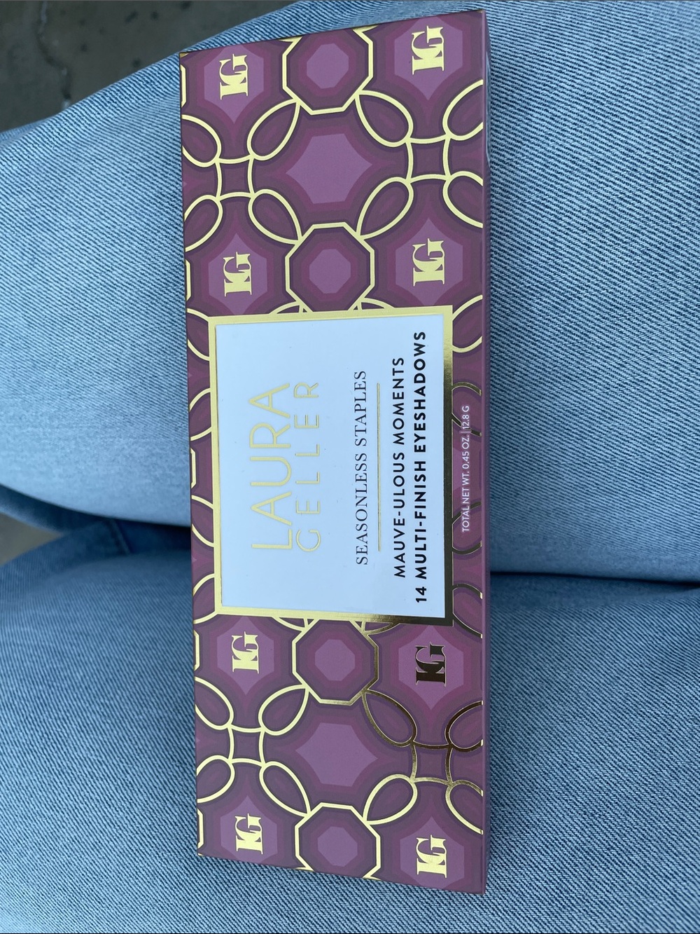 Laura Geller Mauve and Gold Decorative 14-Color Eyeshadow Palette